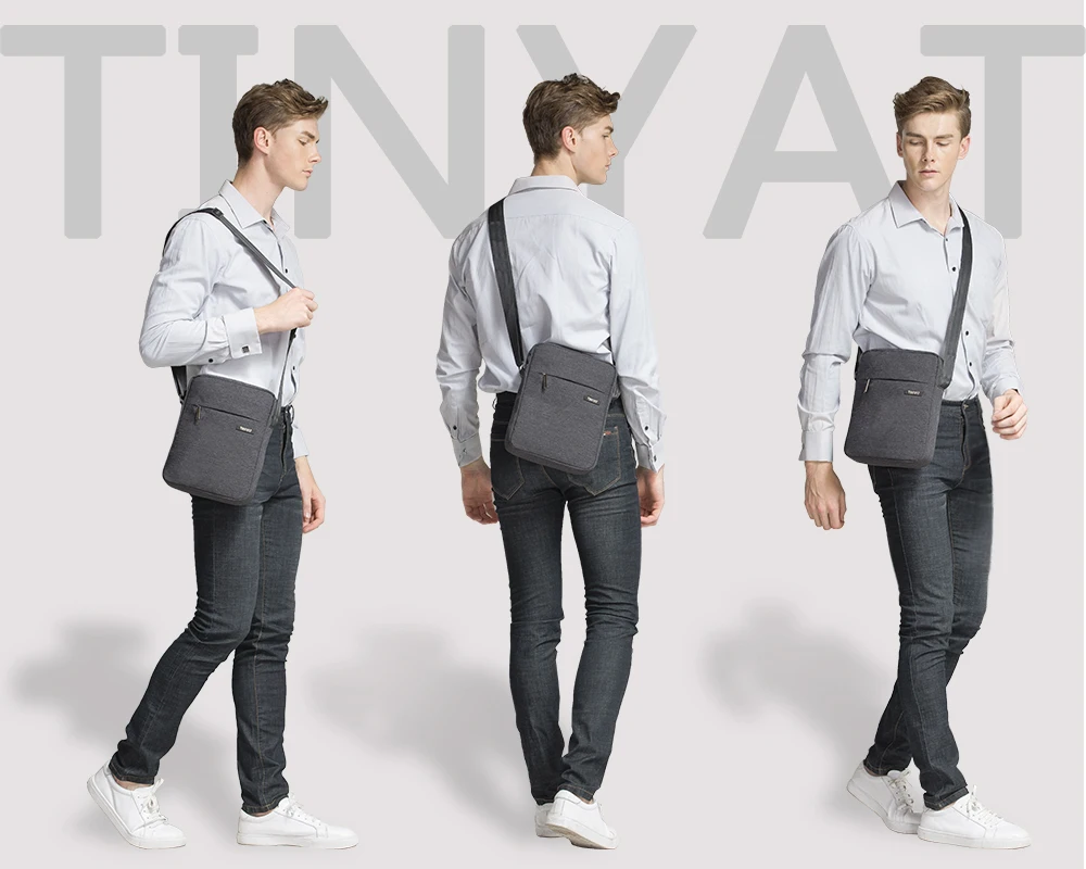 Мужская сумка через плечо&nbsp;TINYAT, сумки противоударные, повседневная сумка через плечо, холщовая сумка-слинг, сумка для 9,7' pad, сумка на плечо водонепроницаемая