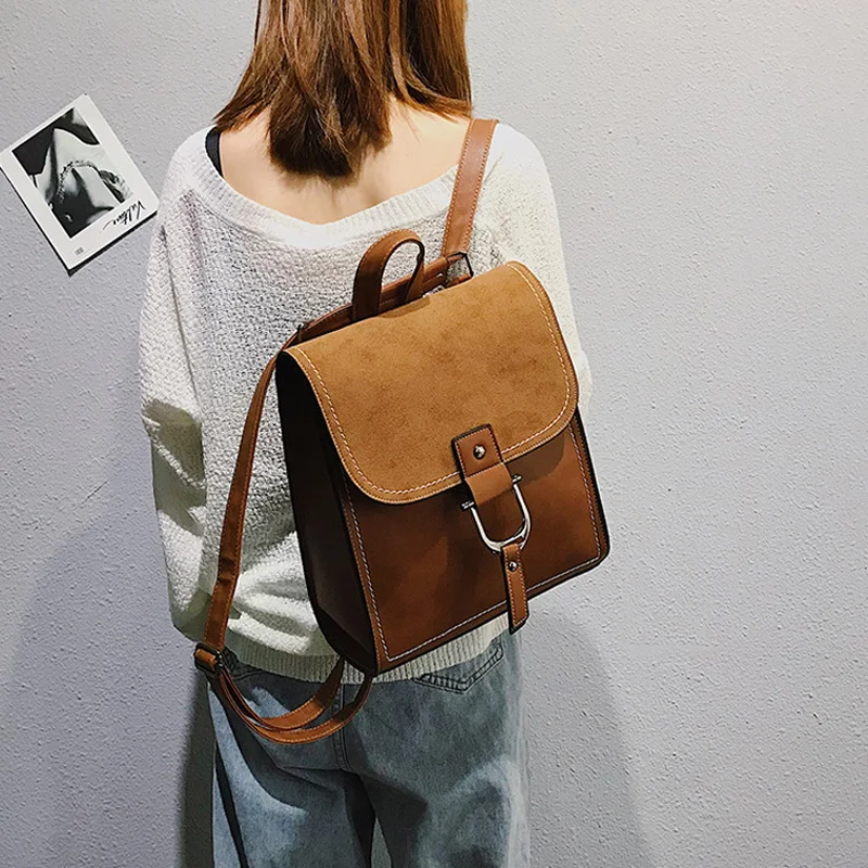 2018 Новый женский кожаный рюкзак подростковый Модный комплект из 2 предметов