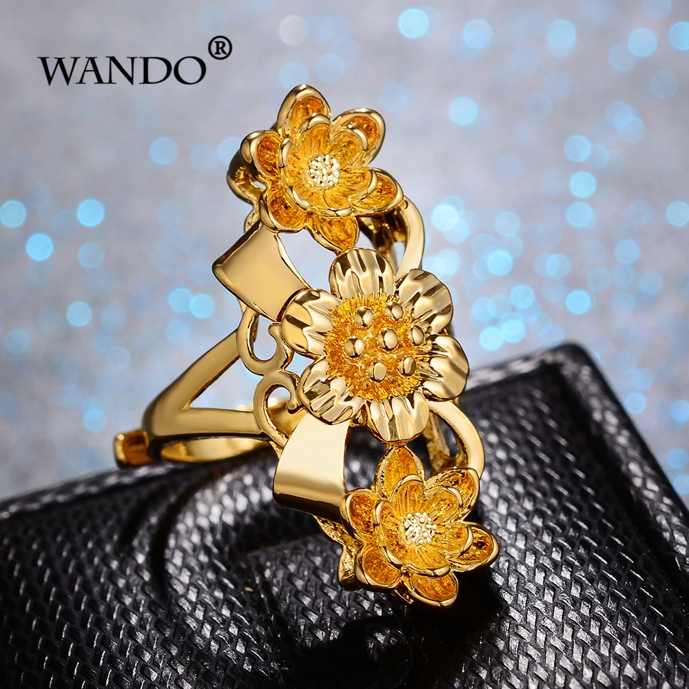 WANDO золотого цвета Регулируемая эфиопская форма цветов для женщин и девушек