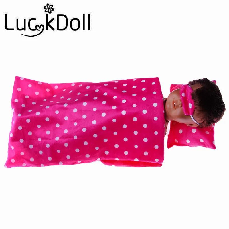 

lucky doll 14.5inch American Doll Sleeping Bag Cute Princess Clothes Suit Silicone Reborn Dolls Wellie Wisher