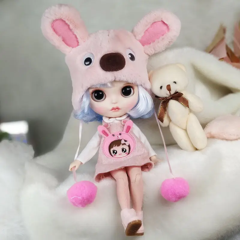 Лучший популярный 1/6 Blyth кукла с голубым и белым цветом короткие волосы подходит для DIY Изменить игрушка BJD для девочек