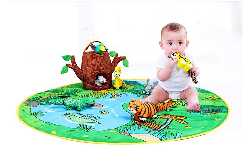 JOLLYBABY детский игрушка Reborn Baby Doll 3D игровой коврик для детей 0-1-3 года, игровой коврик Infantil Обучающие коврик для ползания мультфильм Одеяло