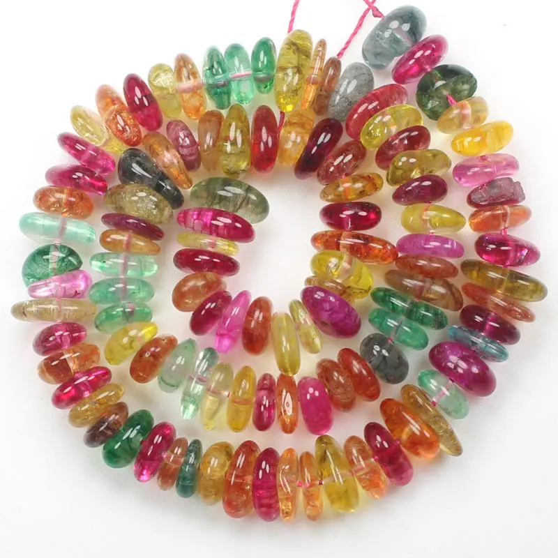 Multicolor Crystal Бусины из натурального камня 15 дюймов, нестандартный Rondelle 9-12 мм Sunstone, Aquamarines, апатит, гранат, для изготовления ювелирных изделий своими руками - Цвет: Multicolor Crystal