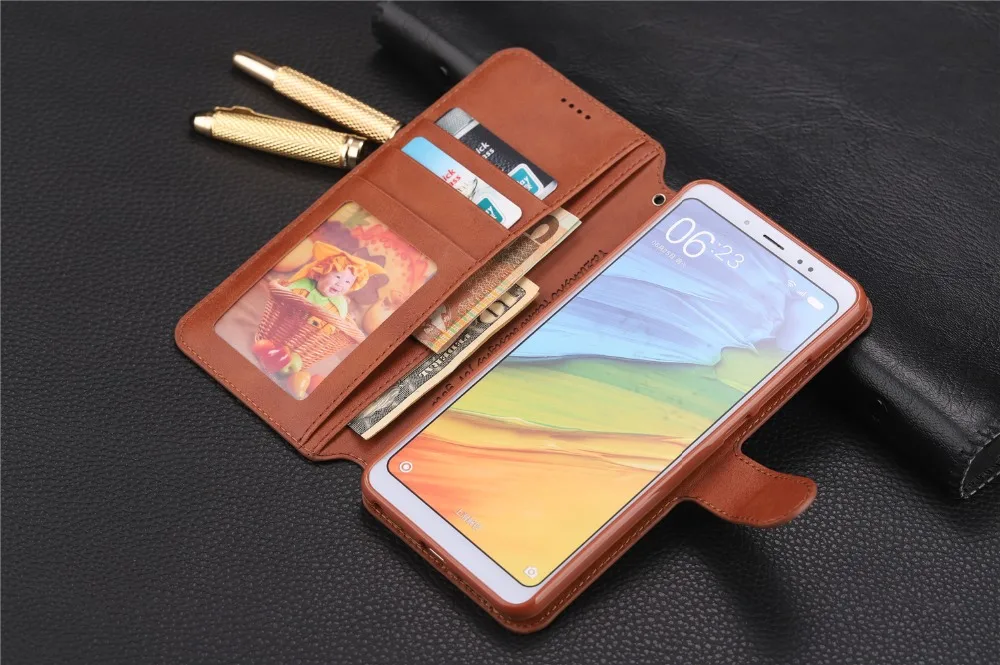 Роскошный кожаный чехол-бумажник для Xiaomi Redmi Note 5 note5 Pro, держатель для карт, подставка, флип-чехол, Redmi Note 5, чехол, силиконовая задняя крышка