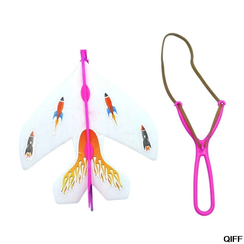 LED Slingshot Glider Foam Aircraft Flash Light Flying Plane exjection Party сувениры детские игрушки подарок |