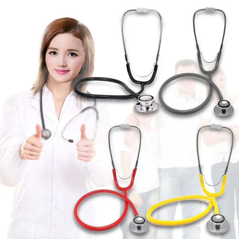 Портативный двойной головкой ЭМТ клинический стетоскоп медицинский Auscultation устройство случайный цвет DC88