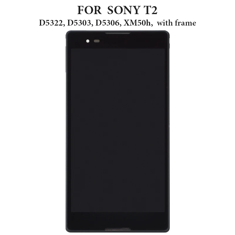 Для Sony Xperia T3 M50W D5103 сенсорный ЖК экран с рамкой детали сборки для T2 Ultra D5322 D5303 D5306
