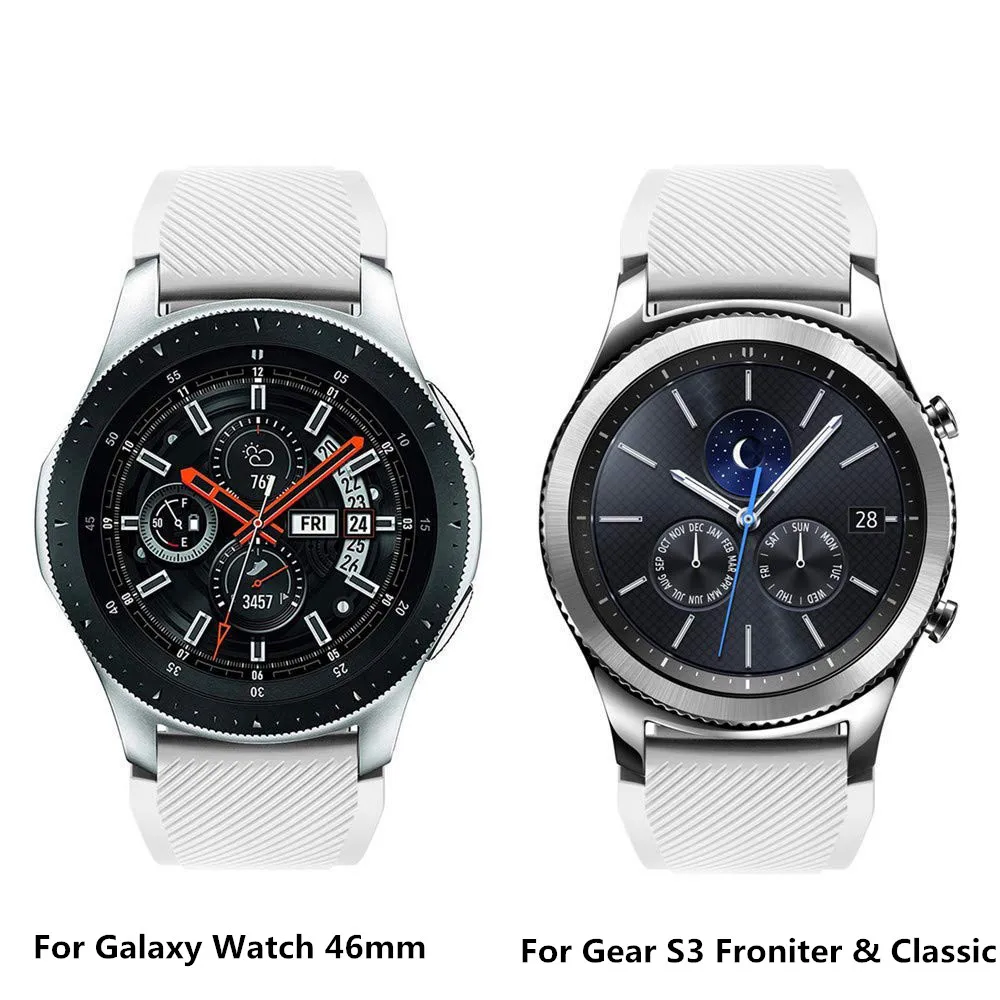 JANSIN спортивный силиконовый ремешок для samsung Galaxy Watch 46 мм ремешок для samsung gear S3 Classic/S3 Frontier 22 мм Универсальный браслет