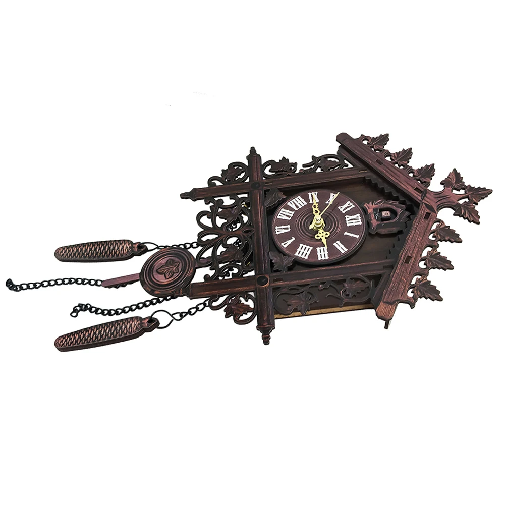 Высокая настенные часы с кукушкой Винтаж арт качели подвесное ручной работы для