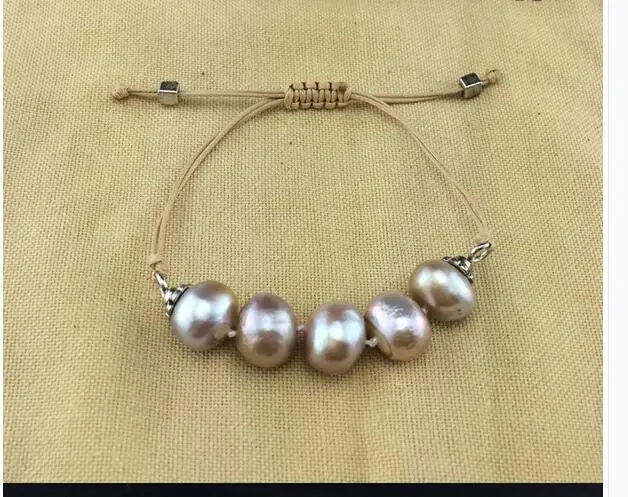 can choice color 12-13MM Baroque Alien Natural Freshwater Pearl Handmade Bracelet Size Adjustable | Украшения и аксессуары
