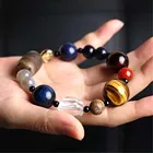 Высококачественный Браслет с восьми планетами, мужской браслет из натурального камня, Вселенная, Йога, чакра, солнечные бусины, браслет для женщин, ювелирные изделия, Прямая поставка