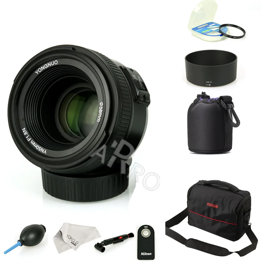 Оригинальный объектив YONGNUO YN 50 мм f/1 8 AF диафрагма YN50mm автофокус Большая для