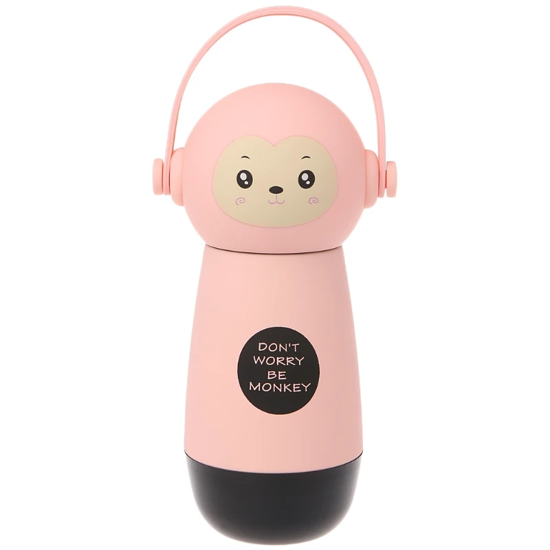 pink VFGTERTE 1 шт. детская бутылка мультфильм изоляционная кружка вакуумная фляга экологичный мультфильм термочайник Открытый Школьная кружка для воды - Цвет: pink