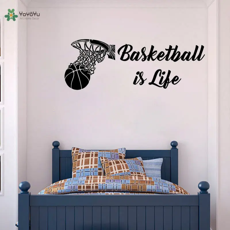 Настенная Наклейка YOYOYU с изображением баскетбольной комнаты настенная наклейка