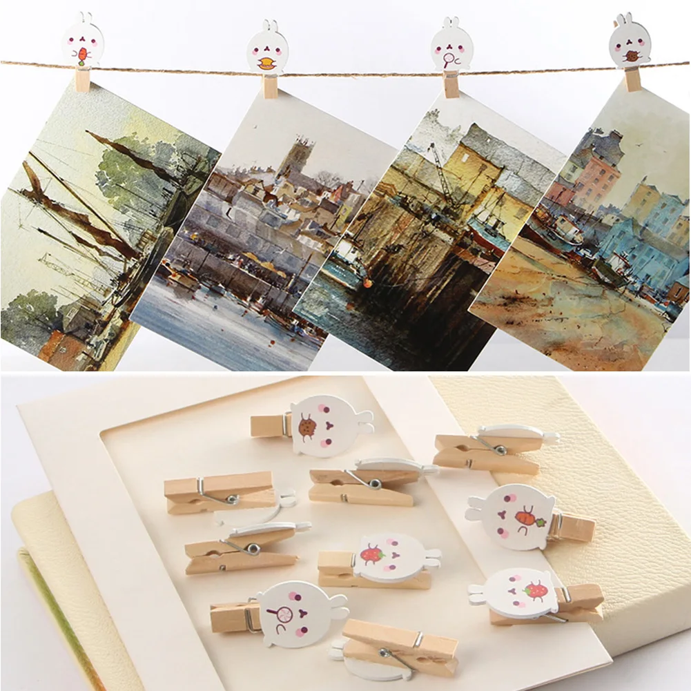 10 шт. фото прищепки расходные материалы мультфильм кролик закуски бумага