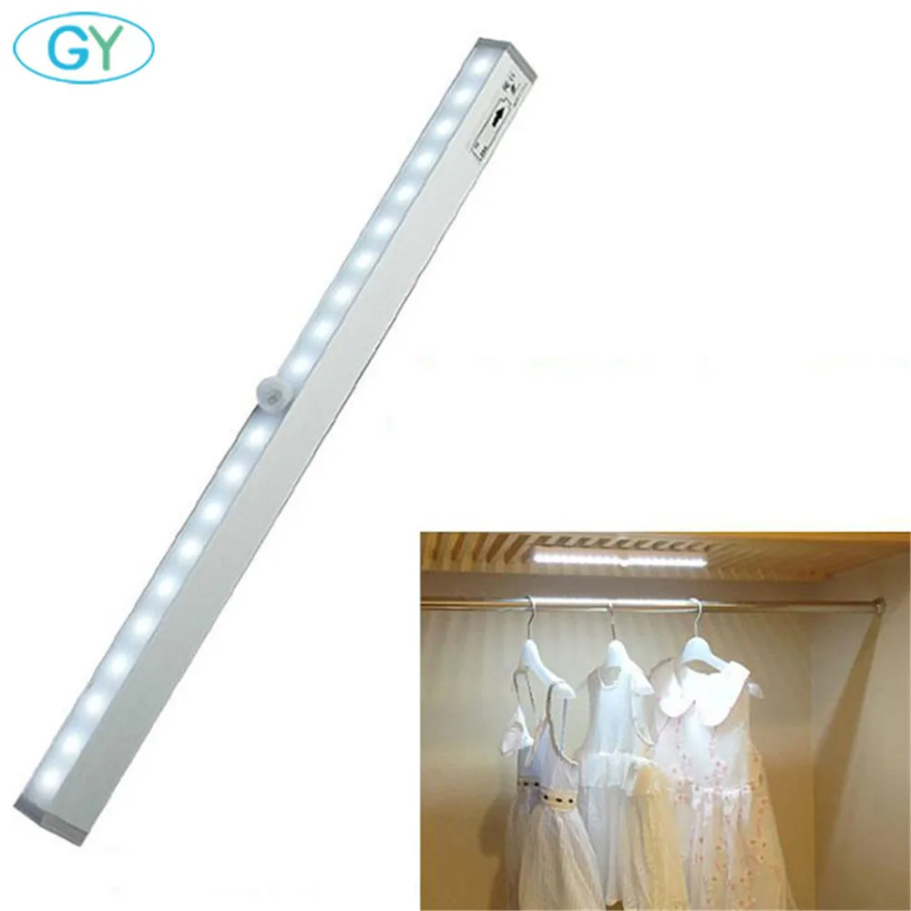 Светодиодная подсветка под шкаф PIR датчик движения гардероб лампа батарея или