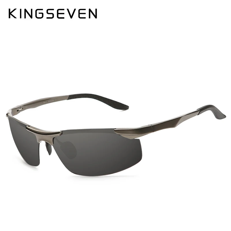 KINGSEVEN, высокое качество, алюминиевая оправа, поляризационные солнцезащитные очки, мужские очки для вождения, зеркальные очки, аксессуары