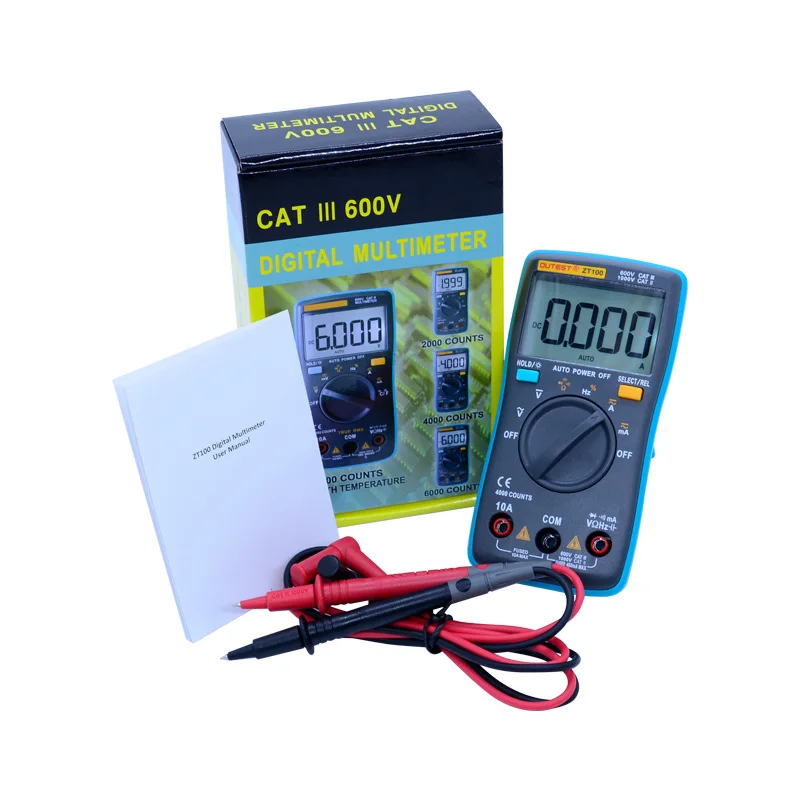 ZT100Auto Digital Multimeter 6000 Counts Backlight AC DC Current Voltage Ohm Tester|Измерители тока| |