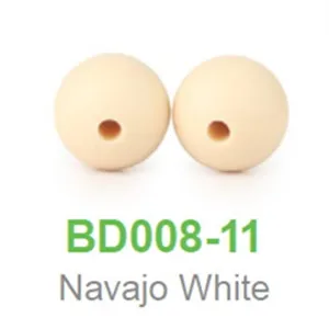 Navajo White Chengkai 50 шт. силиконовые бусины 12 мм Экологичное Сенсорное ожерелье-прорезыватель пищевого класса Мама Кормящих DIY Ювелирные изделия Детские трофеи - Цвет: Navajo White