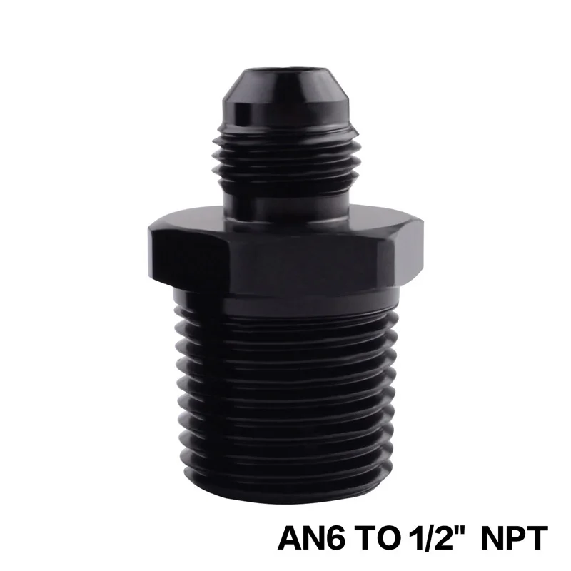 AN6 ESPEEDER черный алюминиевый штекер AN8 до 1/" AN8 до 3/8" AN6 до 3/" AN4 до 1/4" NPT прямой адаптер масляный радиатор фитинг - Цвет: AN6