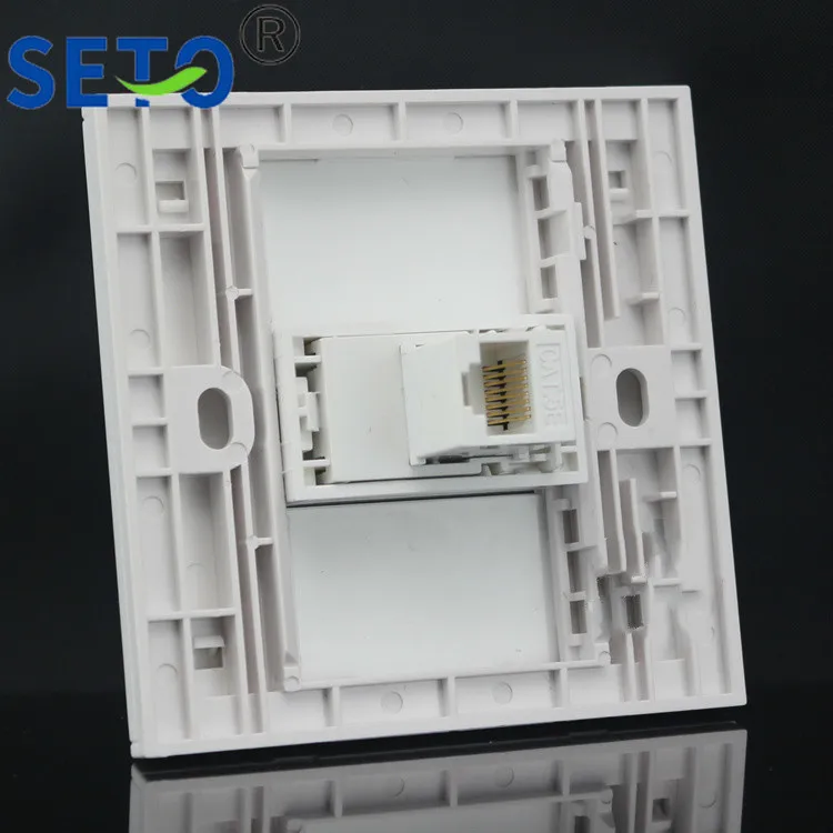 Сетевая розетка SETO с одним портом, сетевая сеть Ethernet LAN CAT5e, панель розеток, лицевая панель RJ45