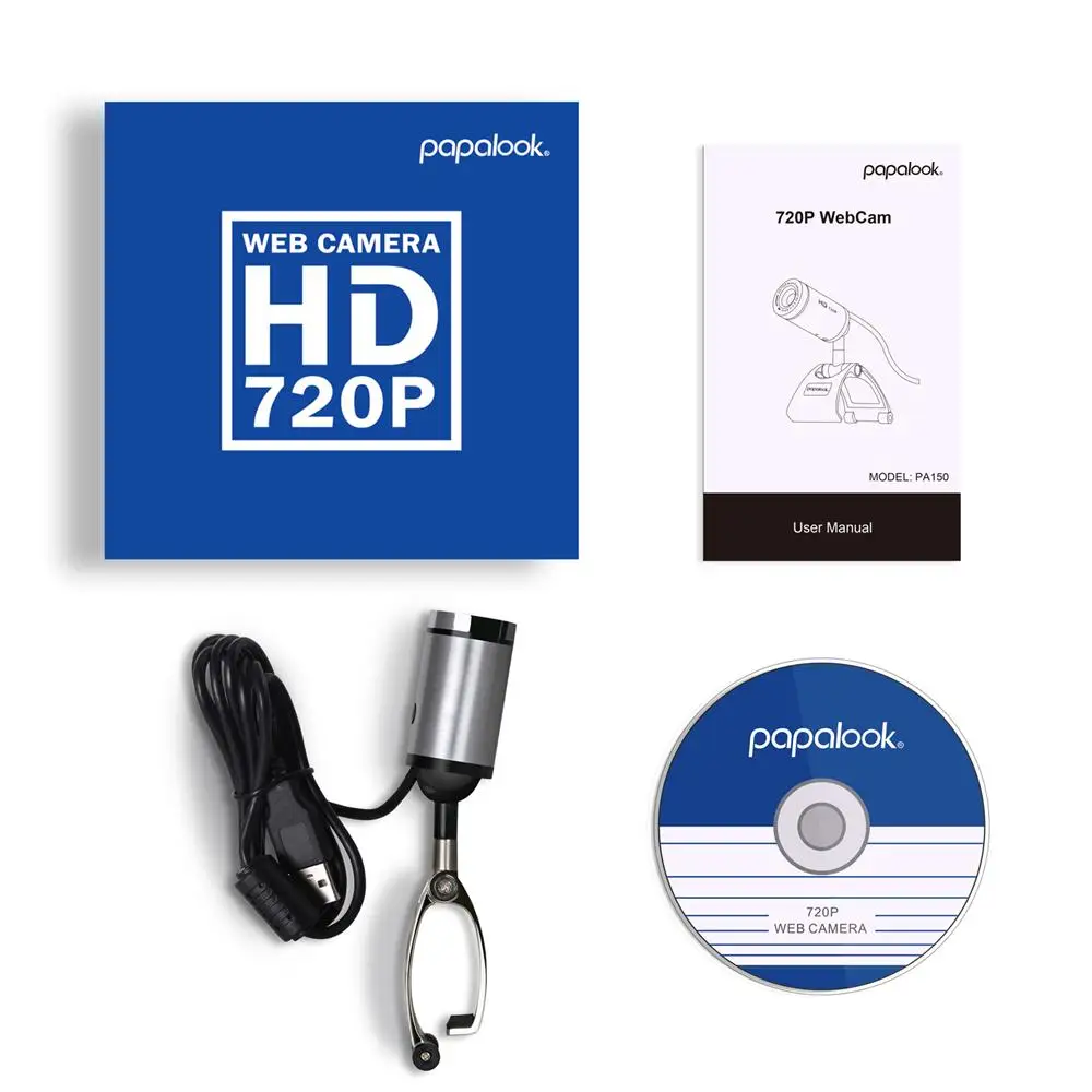 Веб камера Papalook PA150 высокой четкости HD 720p для компьютера ПК USB веб со встроенным