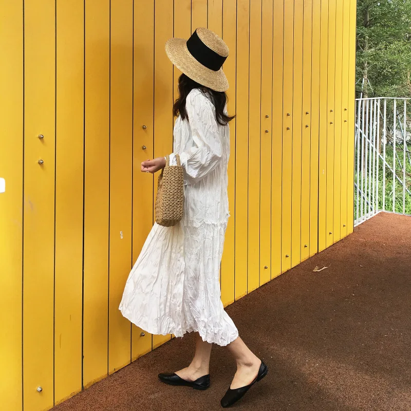 Новое поступление 2019 женское весенне-летнее платье с длинным рукавом