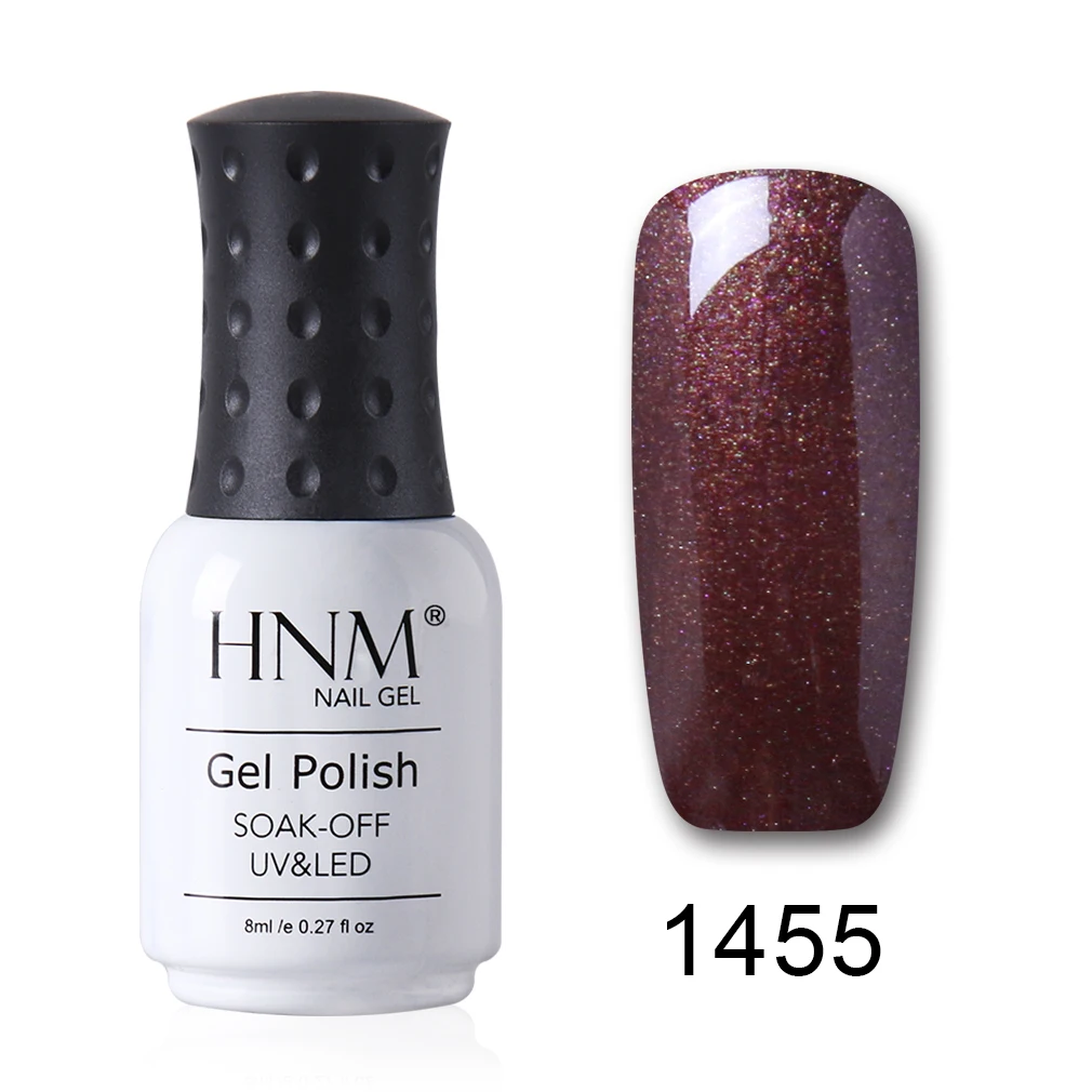 1455 HNM 199 цветов Гель-лак для ногтей Светодиодный УФ-гель для ногтей замочить от ногтей Гель-лак блеск 8 мл Черный Белый Красный Гибридный гвоздь Гель-лак - Цвет: 1455