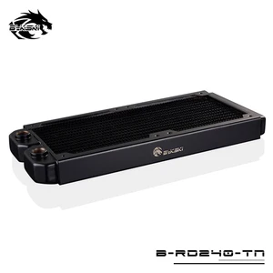 BYKSKI 28 мм Толстая медь 240 мм компьютерный водоразрядный жидкий теплообменник Однорядный радиатор для вентиляторов 12 см B-240RD-M