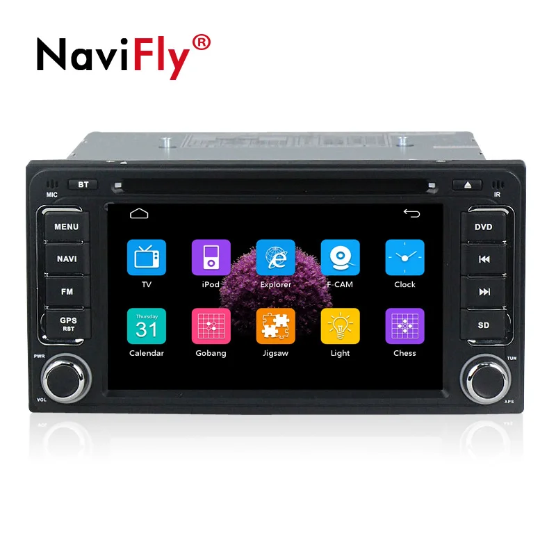 NaviFly 2 din Автомобильный Радио dvd-плеер gps навигация для Toyota Hilux VIOS Camry Corolla Prado RAV4 Prado автомобильный аудио стерео