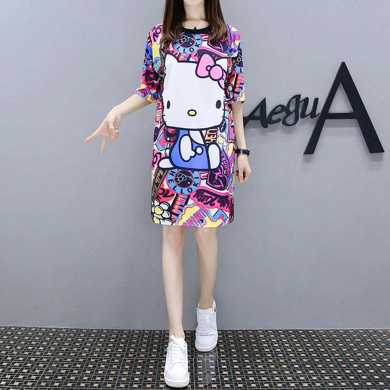 CBAFU летние женские милые модные новые Топы с рисунком котенка и кота топы