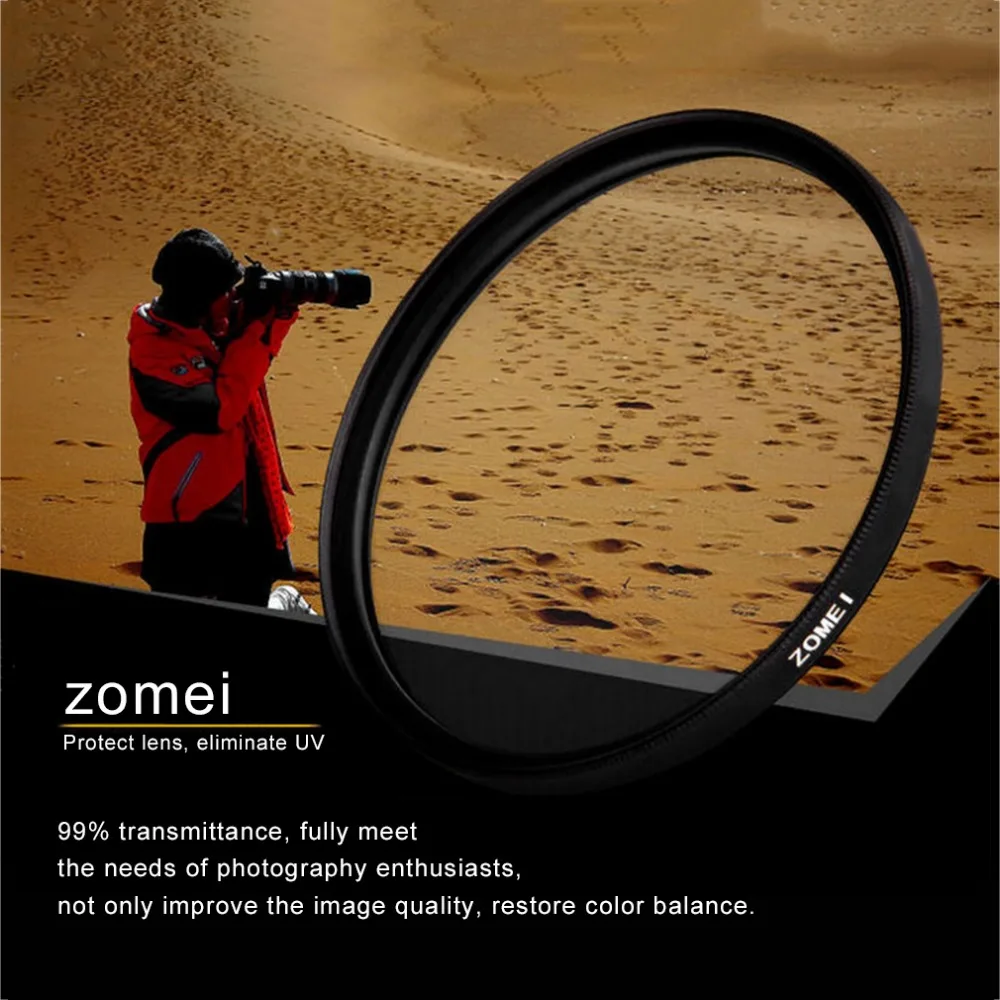 Zomei стандартная рамка для камеры УФ-фильтр защитный фильтр Canon Nikon Sony 40 5 мм 49 52 55 58 62
