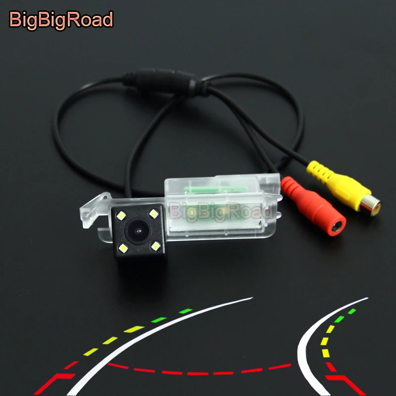 

BigBigRoad For Jeep Compass 2017 Car Intelligent Dynamic Trajectory Tracks Rear View Backup CCD Camera Night Vision Waterproof