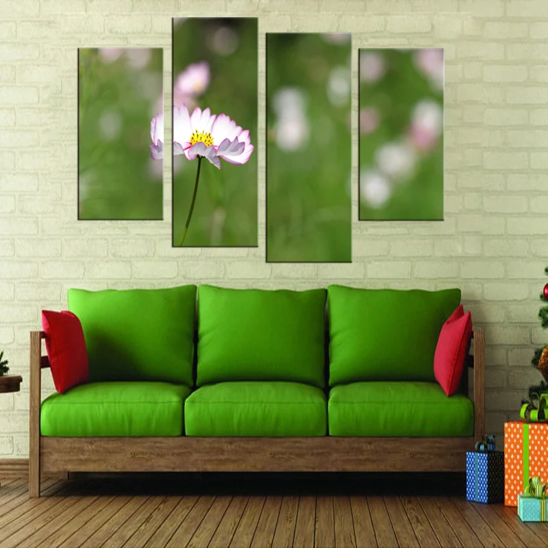 4 шт./компл. Цветочная серия Большая Картина на холсте настенное искусство