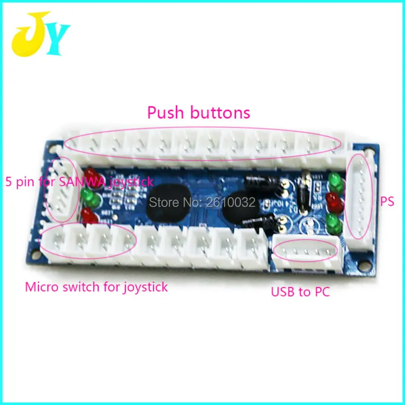 PC PS2 PS3 USB 4 в 1 аркадный джойстик плата энкодера для ПК управления может подключать