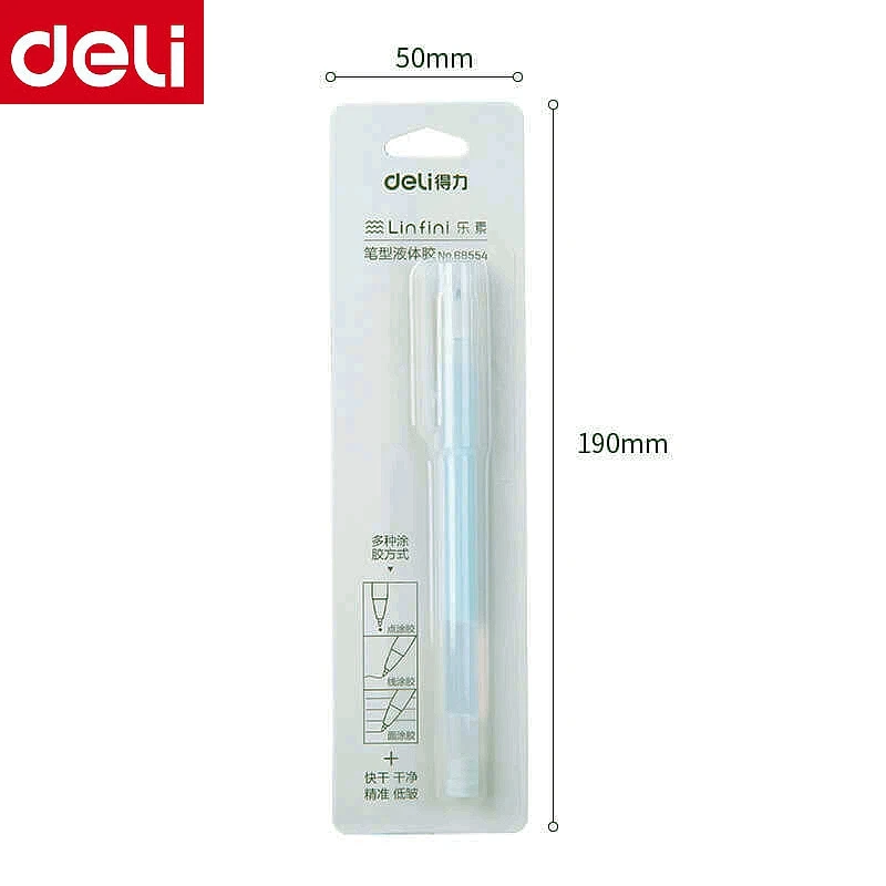 1 шт Deli 68554 pen shaped клей воды 2 3 мл жидкий пера легко носить с собой office для дома и