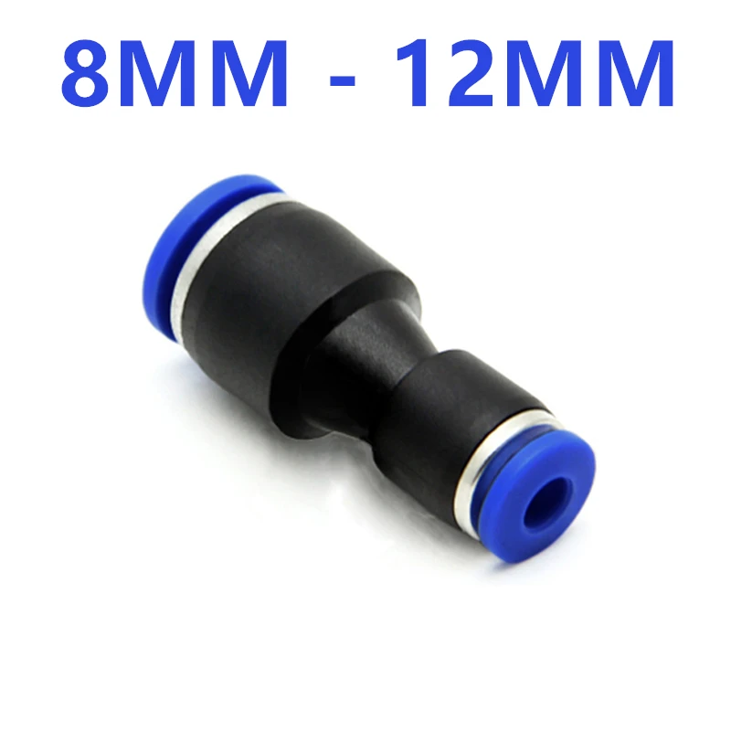 8MM-12MM Пневматический фитинг 4 мм 6 мм 8 мм 10 мм 12 мм 14 мм 16 мм OD труба одним нажатием в прямой соединение фитинг пластиковый быстрый разъем - Цвет: 8MM-12MM