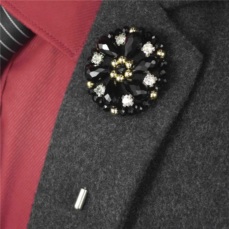 Модные цветочные нагрудные штыри с ромашками мужские отворотом кристаллическая