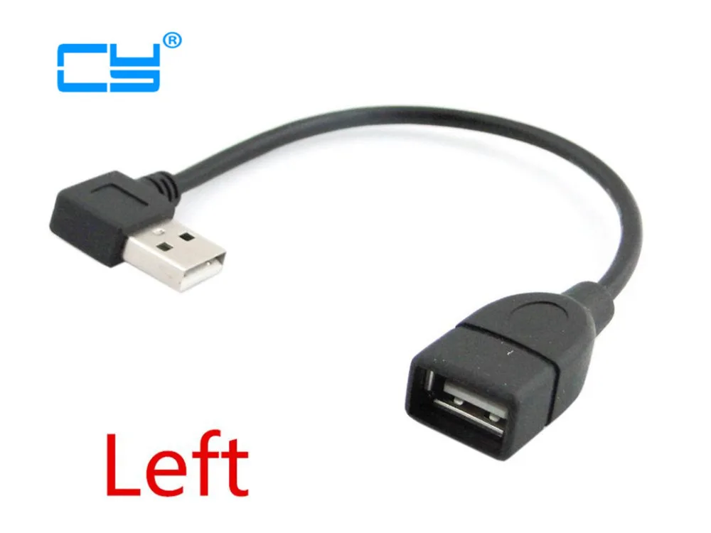 Кабель USB штырь гнездо кабель usb M/F под прямым углом 90 градусов 20 см 40 см|degree angle|usb