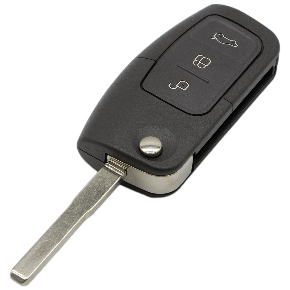 Складной чехол брелок с тремя кнопками для дистанционного управления Ford Focus 2 3