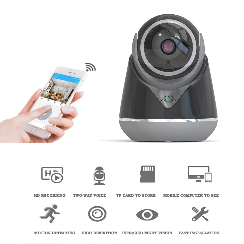 Комнатная Wi Fi камера 1080P с двухсторонним голосовым управлением интеллектуальным