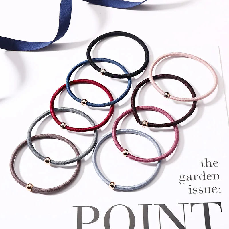 Новинка 9 шт./лот Женские базовые разноцветные эластичные резинки для волос с