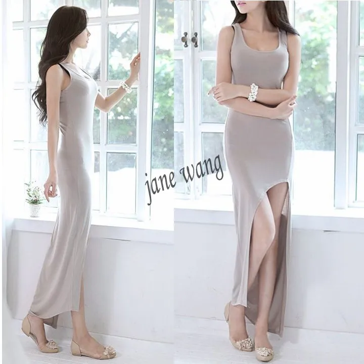 New Fashion Western Women Sexy High Low Swallow Tail Irregular Hem Long Vest Dress Hot Sale | Женская одежда