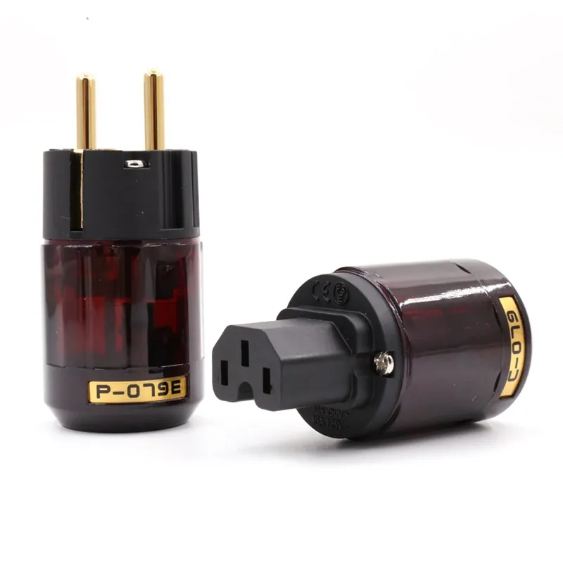 LEORY P-079e штепсельная вилка европейского стандарта C-07P аудиоразъем IEC HiFi