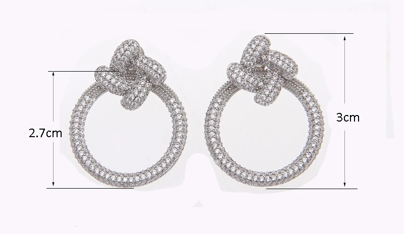 2016 Круглый Дизайн Известный Бренд Knotbow Колошения Золотой Цвет Кристалл Падение