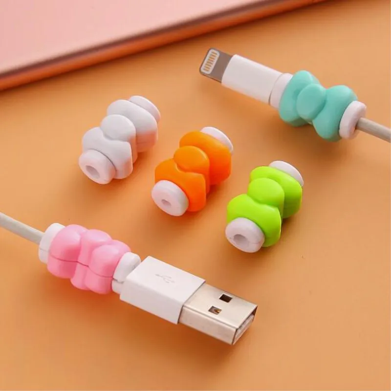 10 шт. тетива намотки для зарядное устройство USB IPhone жильный кабель Защитная