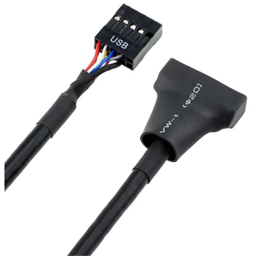 19/20 Pin USB 2 0 к 3 разъем на 9 штекер материнской платы адаптер Шнур Z09 Прямая