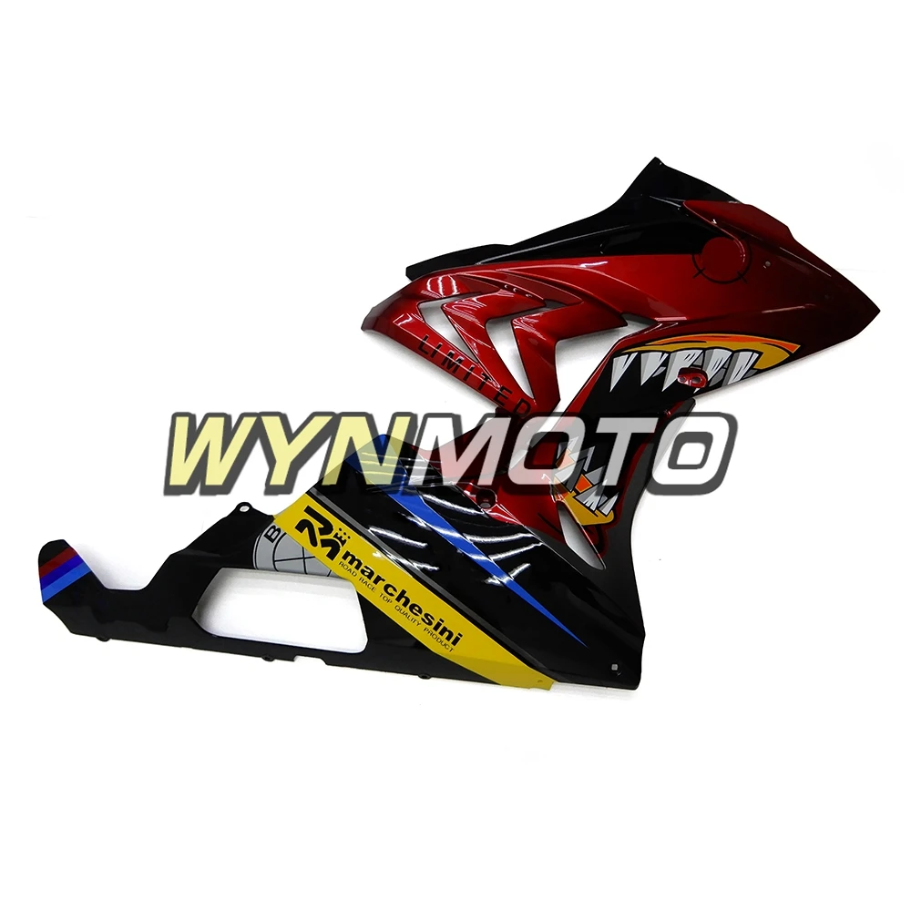 Полный МОТОЦИКЛ ABS пластик инъекция блеск черный темно красный Акула Новый