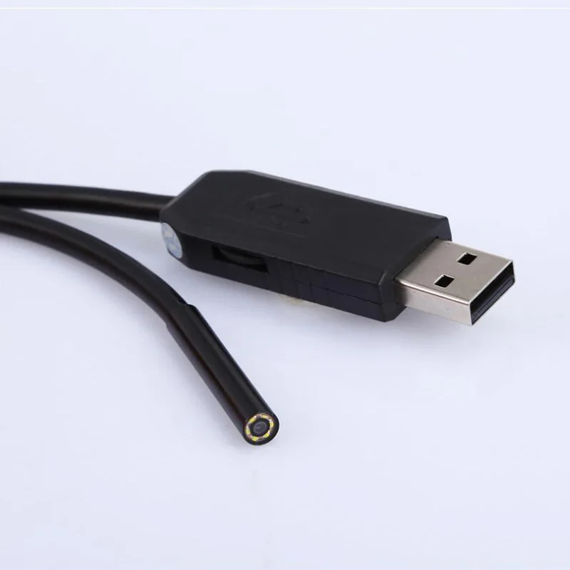 Эндоскопическая камера 2 м 10 мм с объективом USB водонепроницаемая эндоскоп мягким