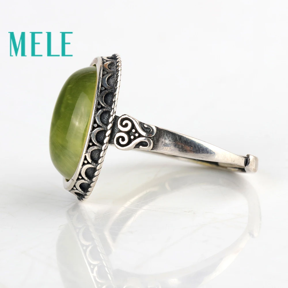 Женские и мужские кольца из стерлингового серебра 925 пробы с натуральным желтым